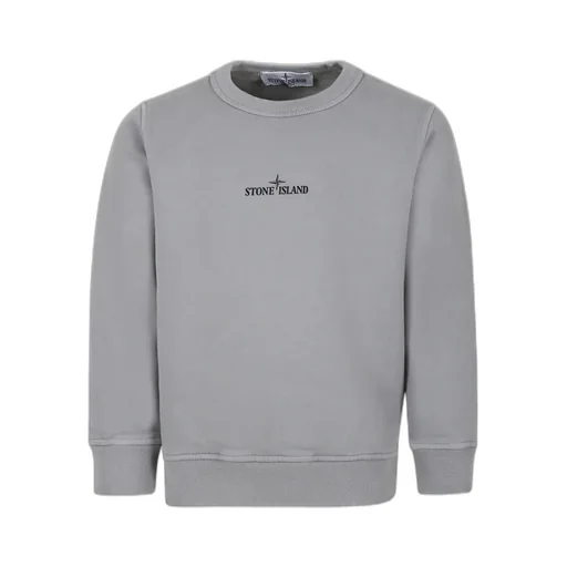 Stone Island Junior Logo Printed Jersey Sweatshirt