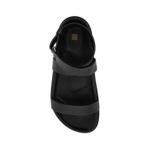 TotÊMe Crossover Strap Detailed Round Toe Sandals