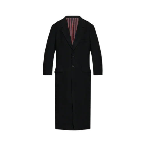 Yohji Yamamoto Button-Up Straight Hem Coat