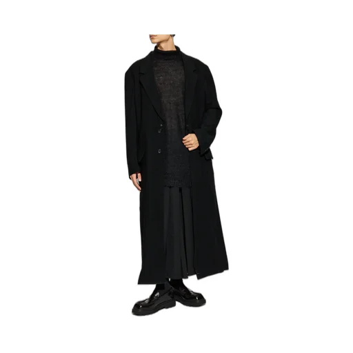 Yohji Yamamoto Button-Up Straight Hem Coat