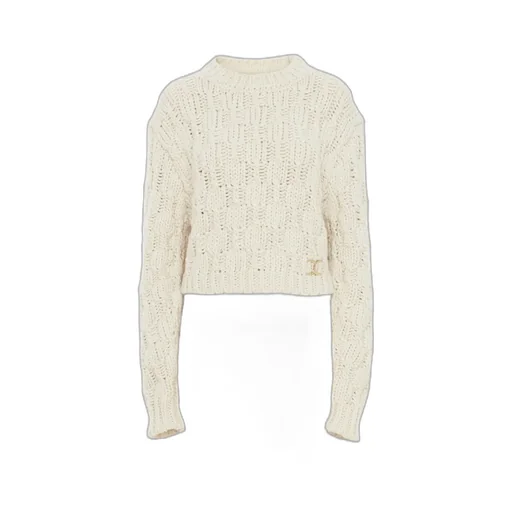 Chloé Cropped Intarsia Knitted Jumper