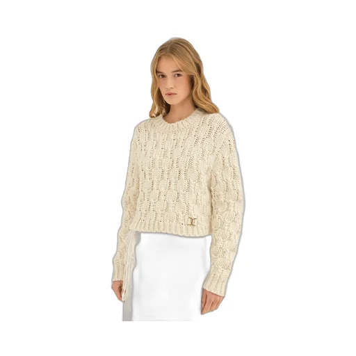 Chloé Cropped Intarsia Knitted Jumper