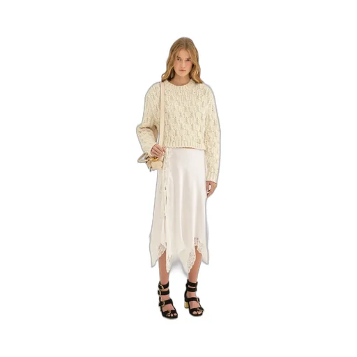 Chloé Cropped Intarsia Knitted Jumper