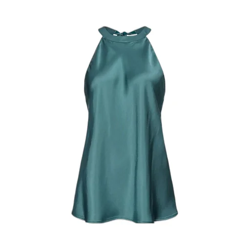 Pinko Bow Detailed Satin Top
