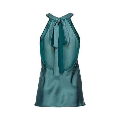 Pinko Bow Detailed Satin Top