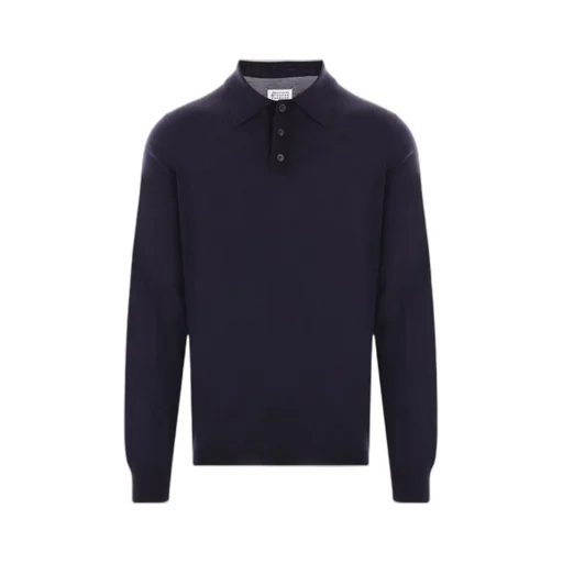 Maison Margiela Long-Sleeved Knitted Polo Shirt