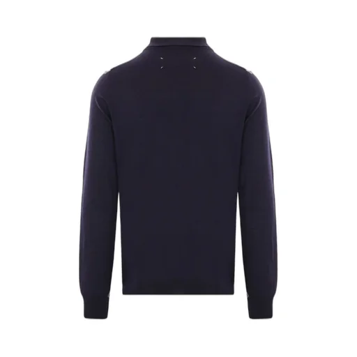 Maison Margiela Long-Sleeved Knitted Polo Shirt