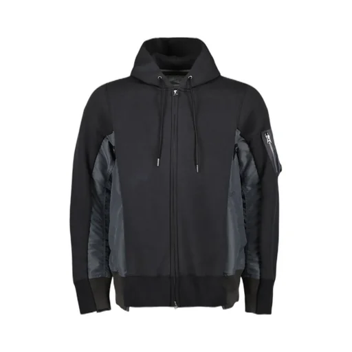 Sacai Panelled Zip-Up Hoodie