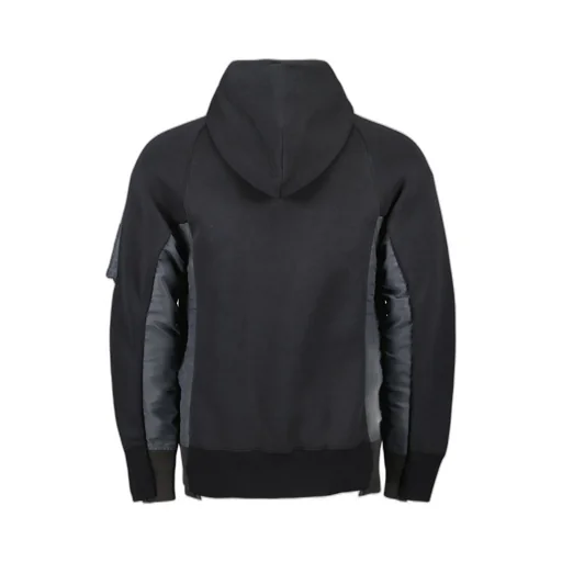 Sacai Panelled Zip-Up Hoodie