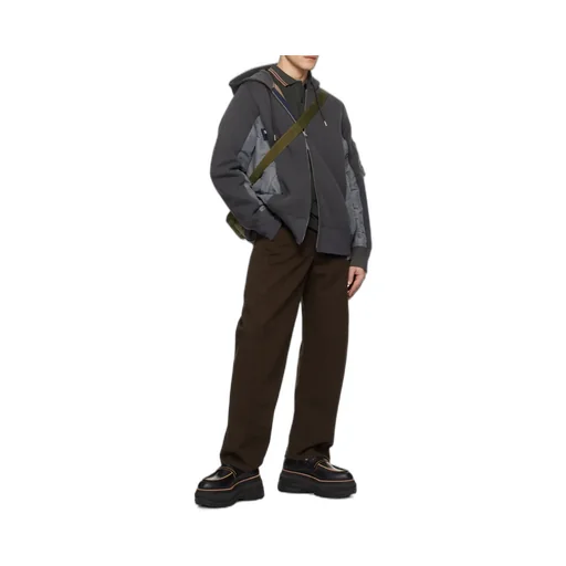 Sacai Panelled Zip-Up Hoodie