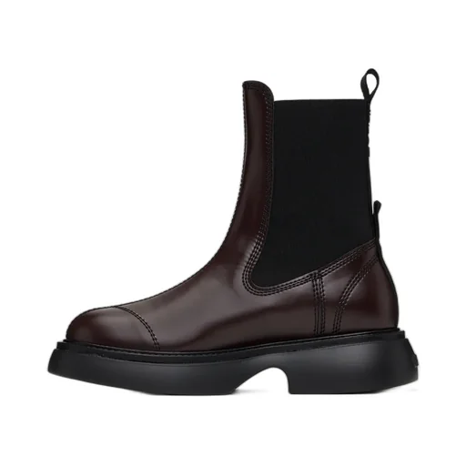 Ganni Chelsea Boots With Logo