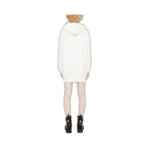 Elisabetta Franchi Logo Embroidered Sweatshirt Dress