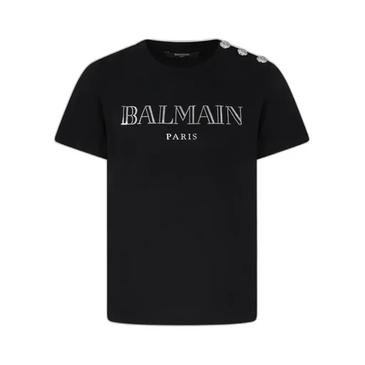 Balmain Kids Logo-Printed Crewneck T-Shirt