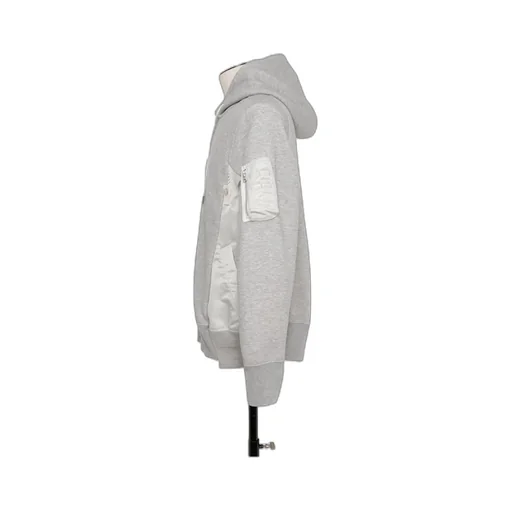 Sacai Panelled Zip-Up Hoodie