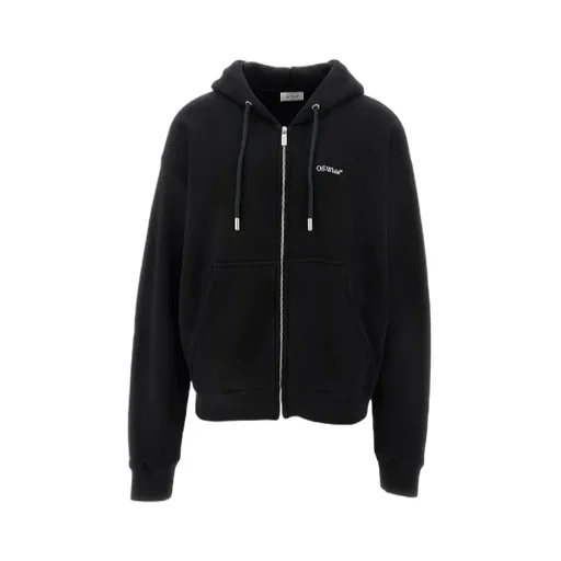 Off-White Logo Embroidered Zip-Up Jacket