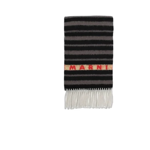 Marni Striped Fringed Scarf