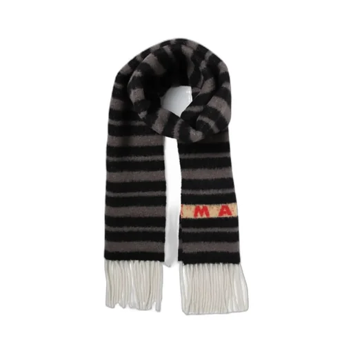 Marni Striped Fringed Scarf