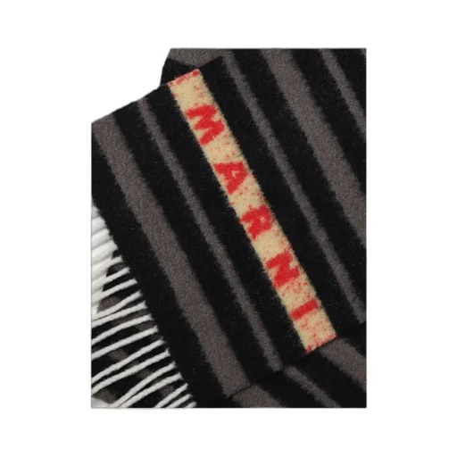 Marni Striped Fringed Scarf