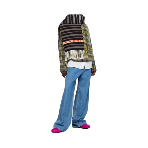 Marni Striped Fringed Scarf