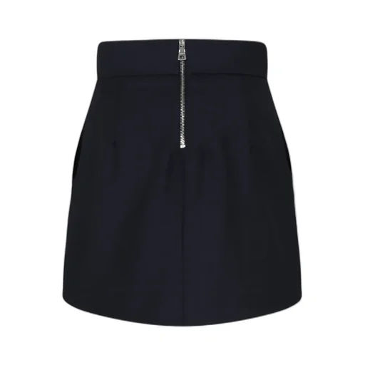 Button-Detail High-Waisted Miniskirt