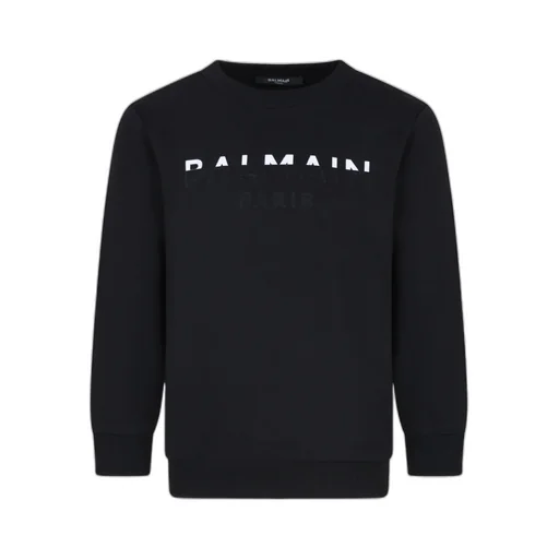 Balmain Kids Logo Printed Crewneck Sweatshirt