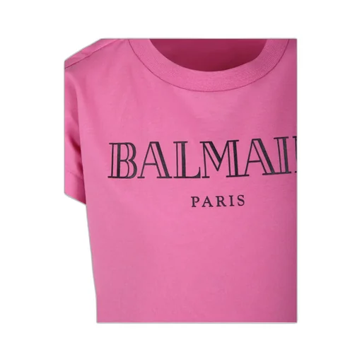 Balmain Kids Logo Printed Crewneck T-Shirt