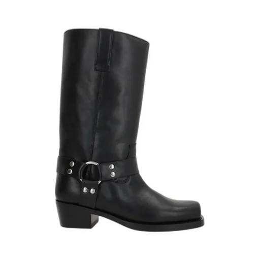 Paris Texas Square Toe Studded Ankle Boots