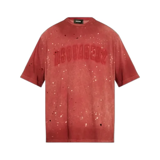 Dsquared2 Distressed Logo Printed T-Shirt