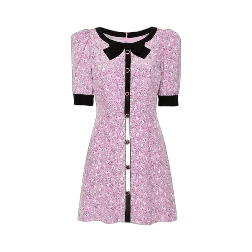 Bow-Detail Silk Minidress