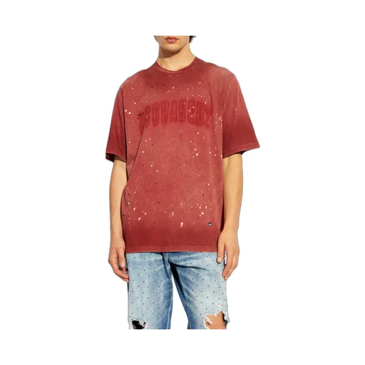 Dsquared2 Distressed Logo Printed T-Shirt