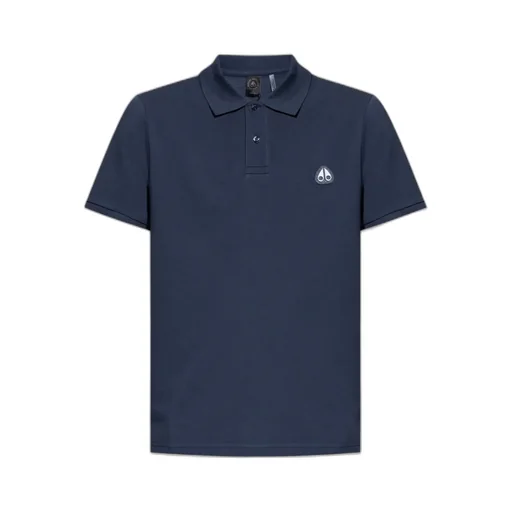 Moose Knuckles Logo Plaque Short-Sleeve Polo Shirt