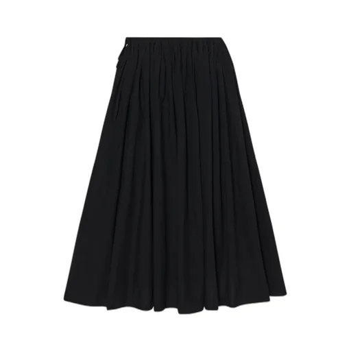 Drawstring Pleated Skirt