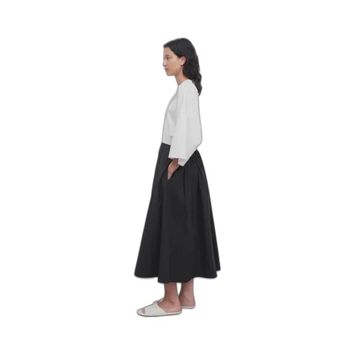Drawstring Pleated Skirt