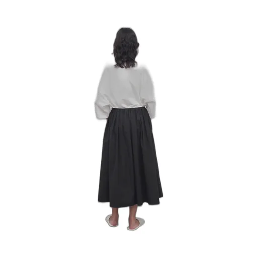 Drawstring Pleated Skirt