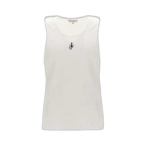 Jw Anderson Anchor Logo-Embroidered Ribbed Tank Top