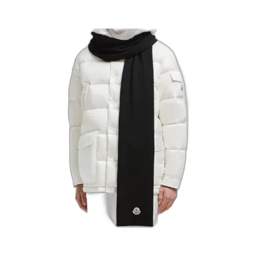 Moncler Logo Patch Knit Scarf