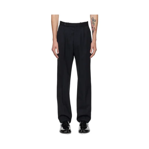 Maison Margiela Pleat Detailed Cropped Trousers