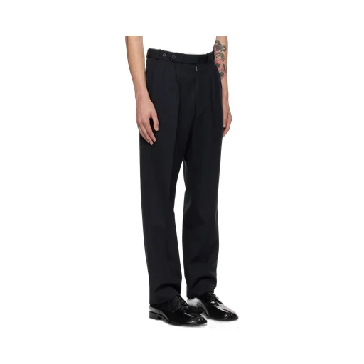 Maison Margiela Pleat Detailed Cropped Trousers