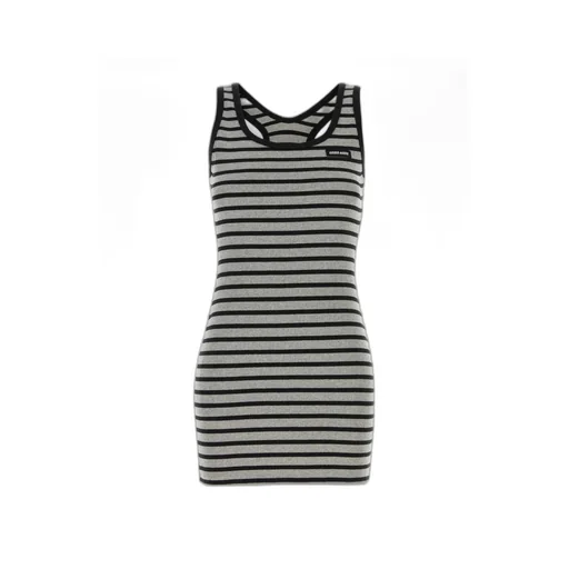 Miu Miu Striped Sleeveless Dress