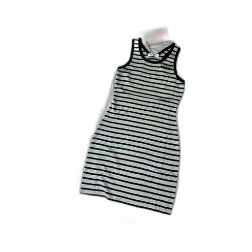 Miu Miu Striped Sleeveless Dress