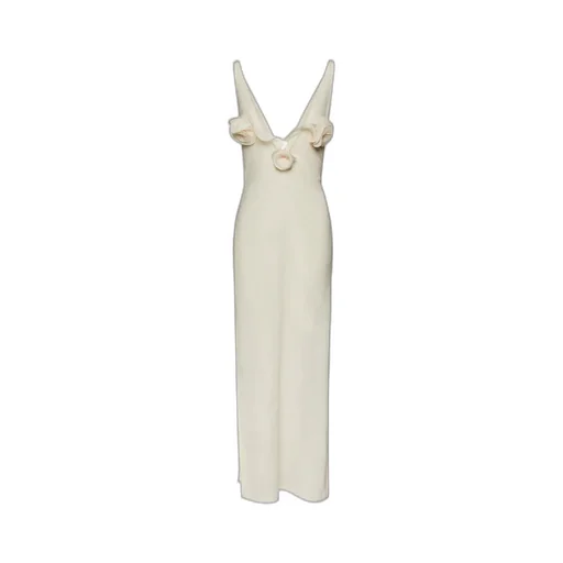 Magda Butrym Crepe High Leg Maxi Dress