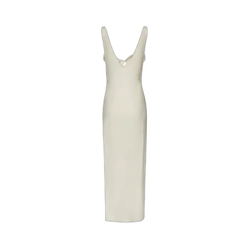 Magda Butrym Crepe High Leg Maxi Dress