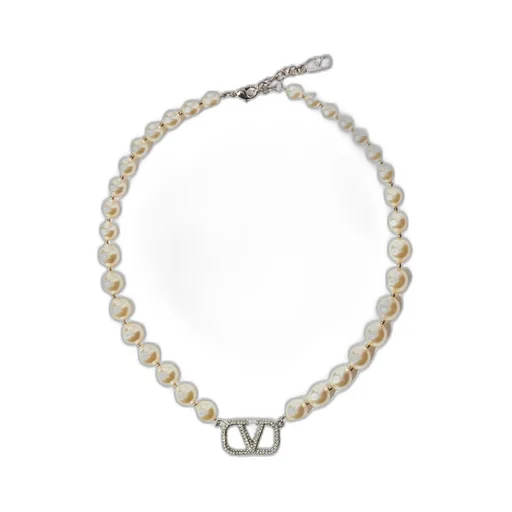 Valentino Vlogo Signature Embellished Necklace