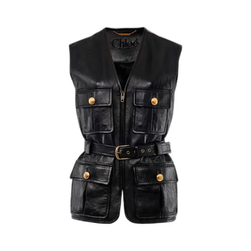 Chloé Belted Sleeveless Jacket