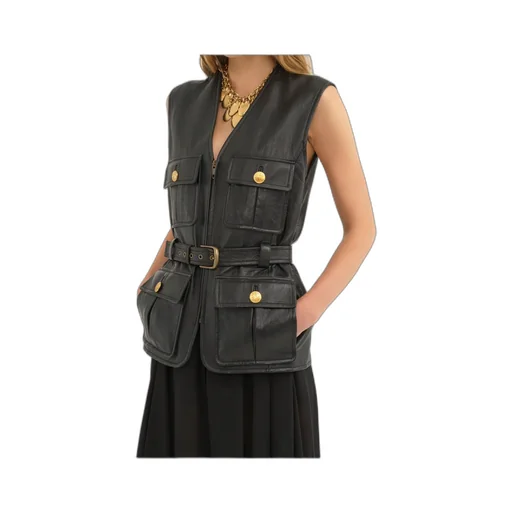 Chloé Belted Sleeveless Jacket