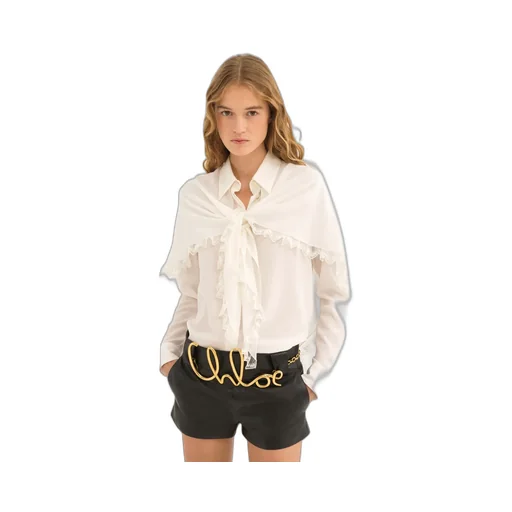 Chloé Knotted Heritage Cape Blouse