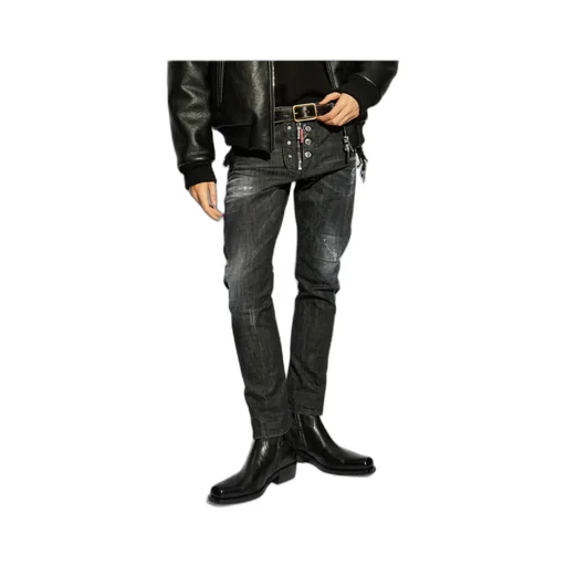 Dsquared2 Low-Rise Distressed Slim-Fit Jeans