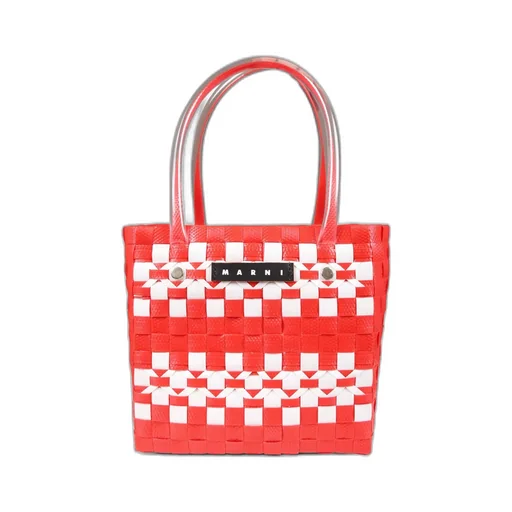 Marni Kids Woven-Designed Top Handle Bag