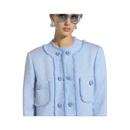 Single-Breasted Boucl Coat