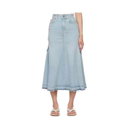Ganni A-Line Midi Denim Skirt